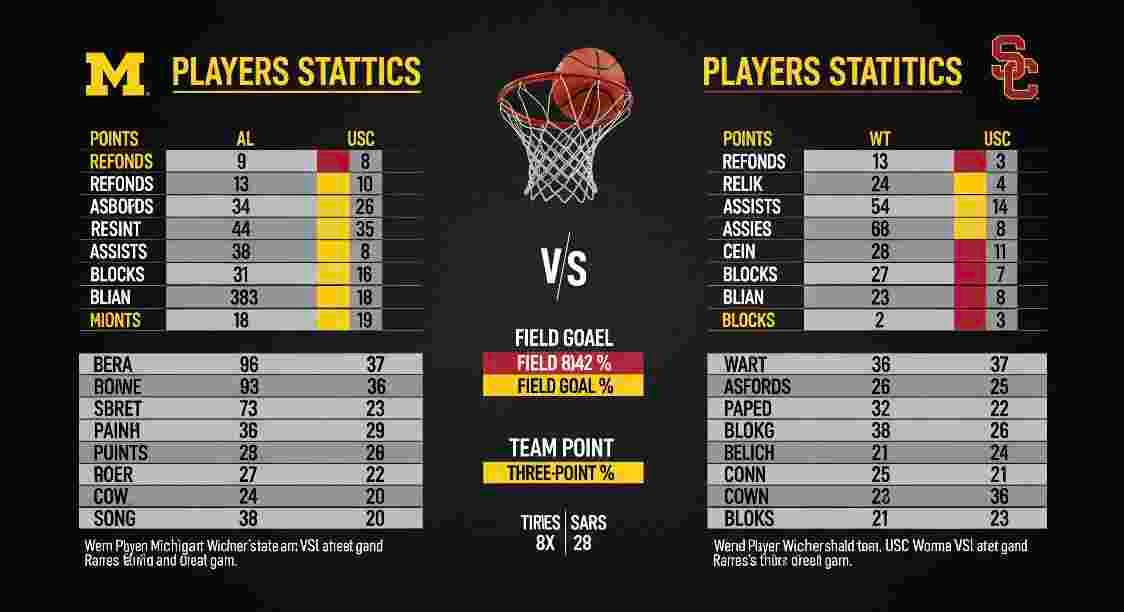 Michigan Women's Basketball vs USC Women's Basketball Match Player Stats: Key Highlights & Game Breakdown michigan women's basketball vs usc women's basketball match player stats