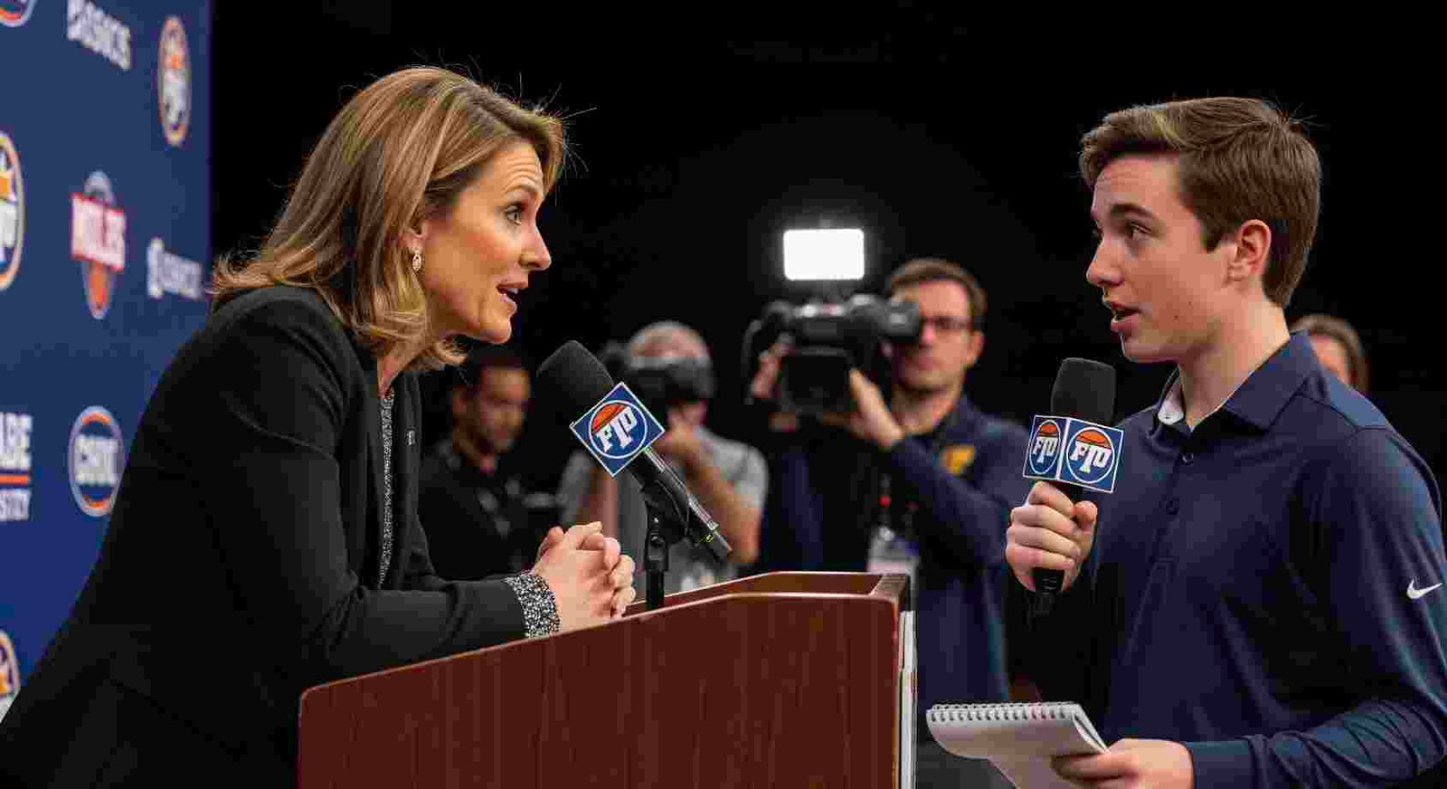 Kim Mulkey and Student Reporter: A Teachable Moment in Sports Media Kim Mulkey and Student Reporter